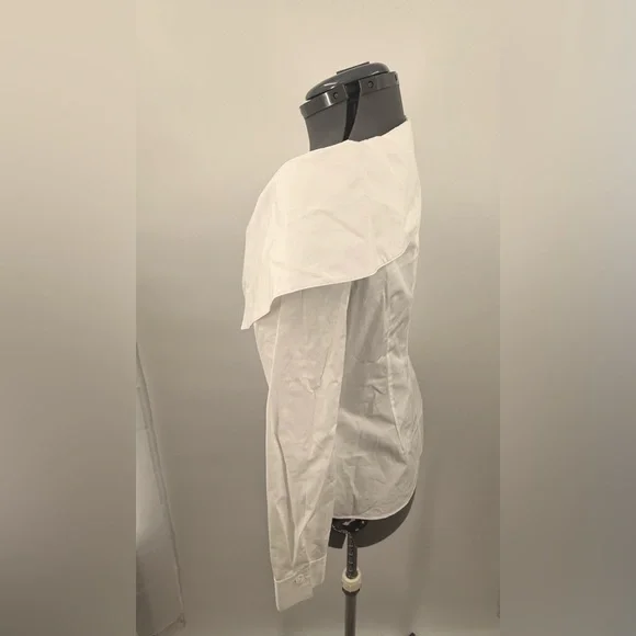 Lafayette 148 New York Elegant White Women's Blouse Size 2 NWT - Picture 2 of 5